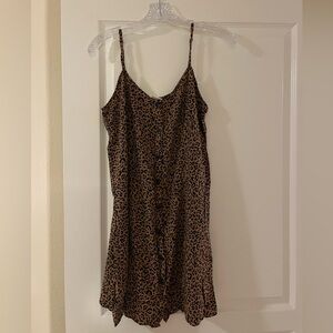 Leopard print button down sundress